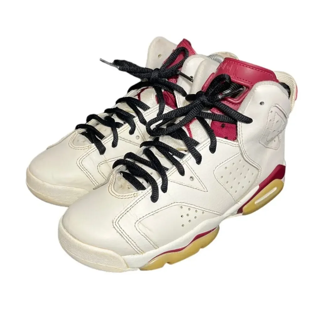 Nike Air Jordan 6 VI Retro OG BG 2015 Size 5.5Y‎ 836342 115 Off White/New Maroon